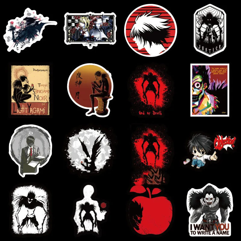 50PCS Death Note Cartoon Anime Graffiti Stickers Computer Mobile Phone Luggage Waterproof Stickers