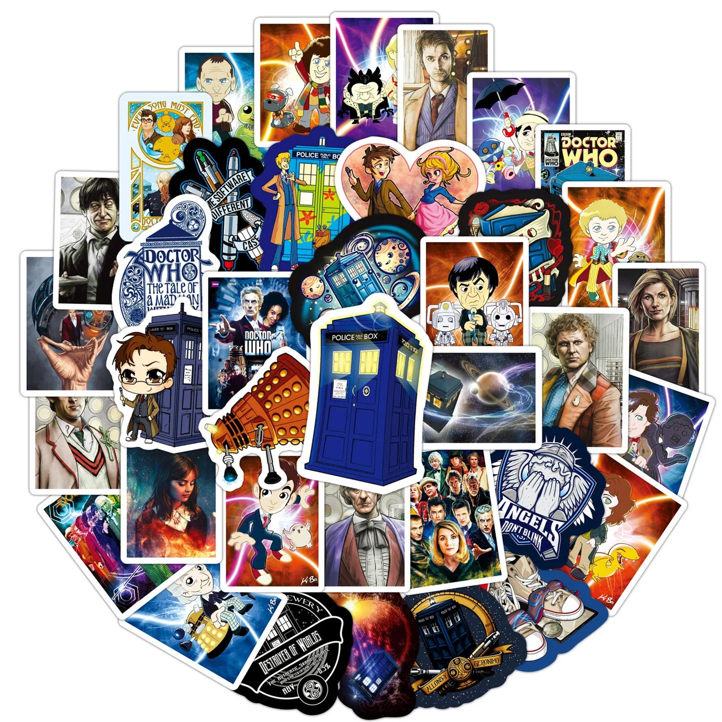 50PCS Film Theme Dr. Mystery Graffiti Waterproof Sticker Suitcase Notebook Refrigerator Skateboard Stationery Box