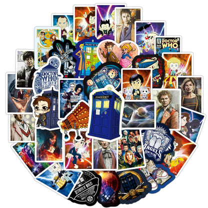 50PCS Film Theme Dr. Mystery Graffiti Waterproof Sticker Suitcase Notebook Refrigerator Skateboard Stationery Box