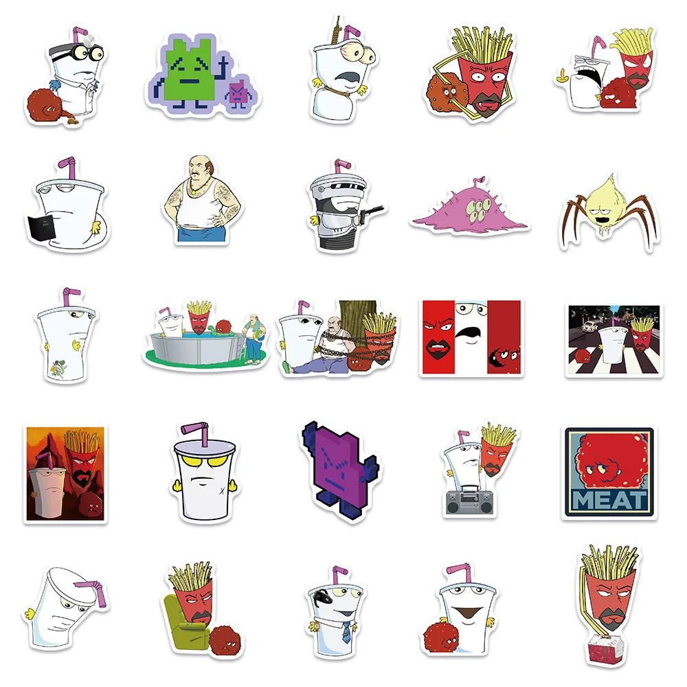50PCS cartoon drink cups, adventure decorative style graffiti stickers, personalized, fashionable and creative trend DIY exquisite decorative decal cups, helmets, skateboard popular sticker toys
