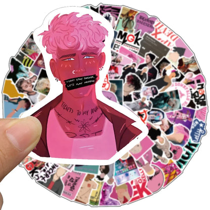 50PCS Rapper Machine Gun Kelly Personalized Graffiti Waterproof Sticker Suitcase Notebook Skateboard Refrigerator