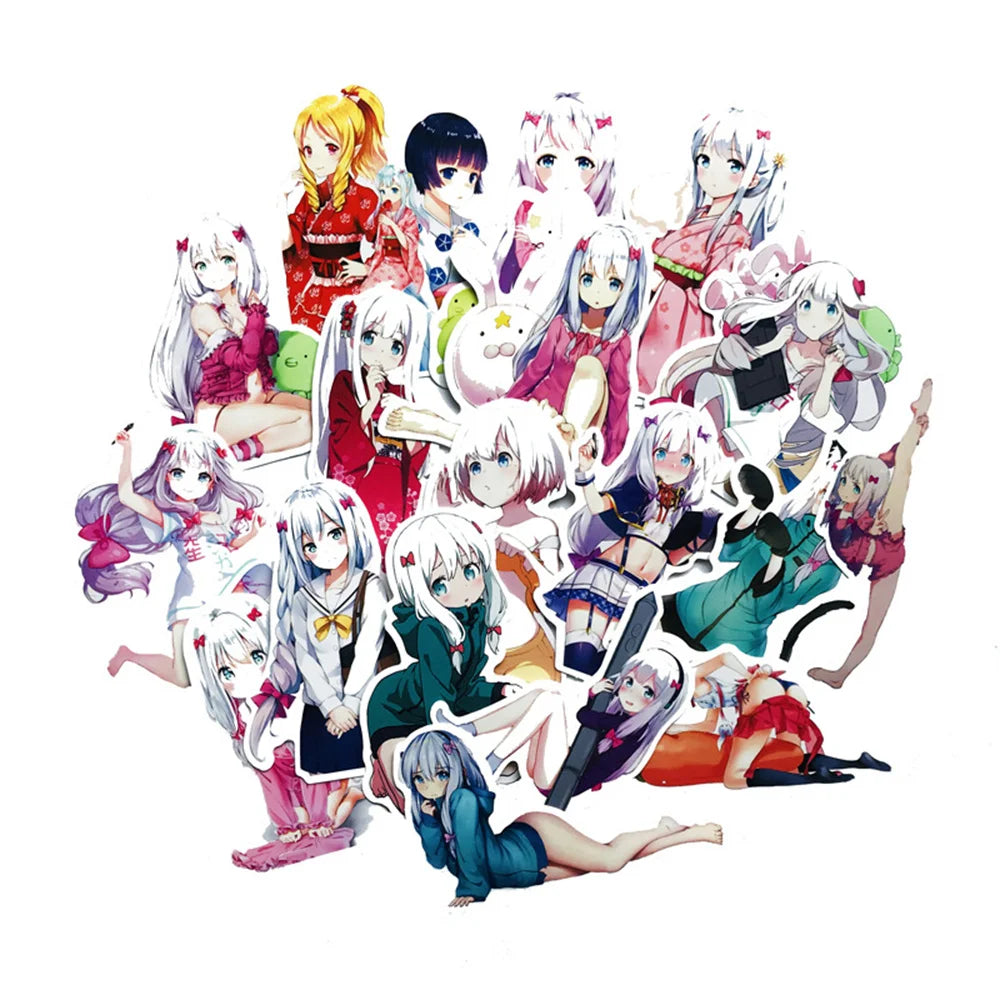 50pcs Popular Japanese Cartoon Teacher Elomanga Graffiti Sticker Trunk Waterproof Sticker