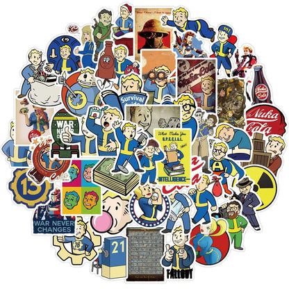 50PCS     FalloutGame Graffiti Waterproof Sticker Suitcase Notebook Skateboard Refrigerator Stationery Box Water Cup