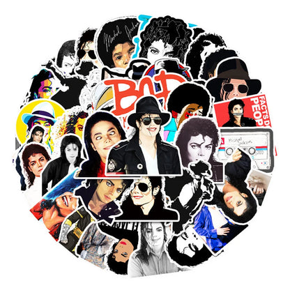 50PCS Michael Jackson Trend Personalized Decoration Graffiti Waterproof Sticker Notebook Refrigerator Skateboard