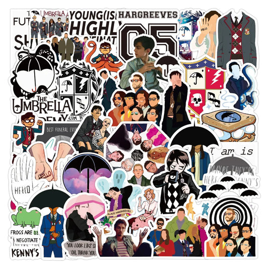 50PCS American Drama Umbrella College Graffiti Sticker Waterproof Suitcase Notebook Refrigerator Water Cup Sticker