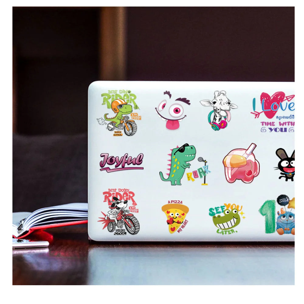 50PCS Cute Cartoon Wind Transparent Collection Creative Graffiti Mobile Phone Scrapbook Laptop Sticker Sticker