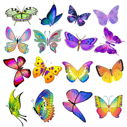 50PCS cartoon color symphony butterfly graffiti stickers, personalized DIY skateboard guitar graffiti diary suitcase decoration waterproof sticker toys
