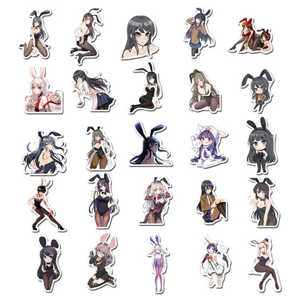 50PCS Anime Poster Art Stickers, Retro Cartoon Doodles for a Classic Pin-Up Aesthetic and Collectors