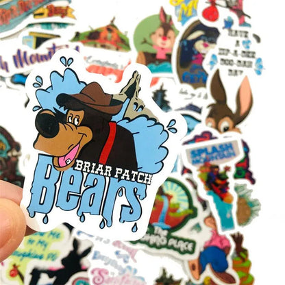 50PCS American drama Splash Mountain Cartoon Graffiti Laptop Luggage Skateboard Guitar Waterproof Stickers