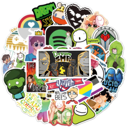 50 pieces of dreamy Smp hot and cute graffiti stickers, personalized and creative decorative stickers, DIY luggage, guitar, refrigerator, helmet and fashionable toy stickers