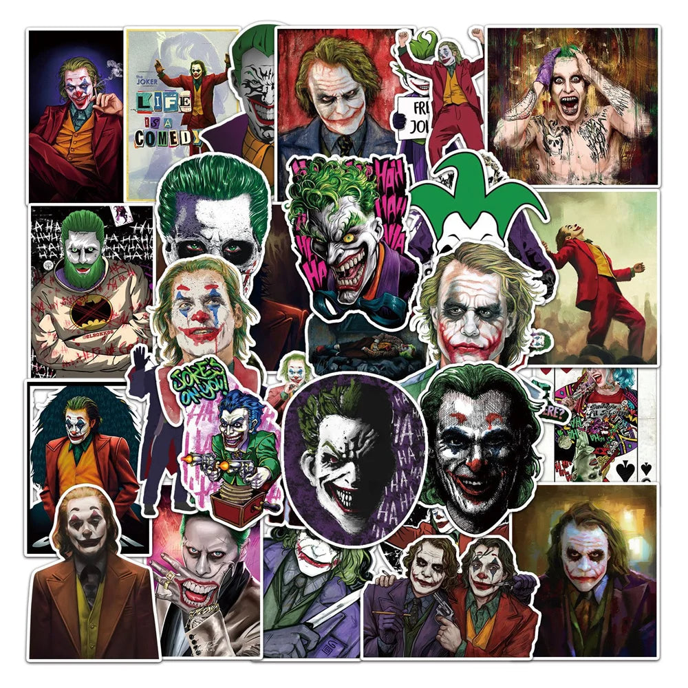 50PCS Thriller Movie Clown Character Graffiti DIY Cute Graffiti Waterproof Motorcycle Luggage Laptop Sticker