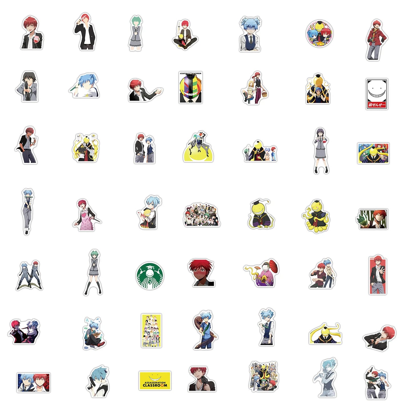 50PCS Animation Assassination Classroom Graffiti Waterproof Sticker Suitcase Notebook Mobile Phone WaterCupHelmet