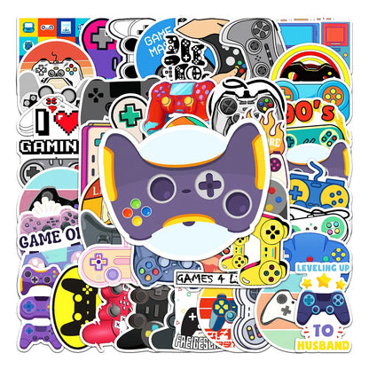 /50PCS Cartoon Gamepad Graffiti Children Stickers Luggage Mobile Phone Case Laptop Waterproof PVC Stickers
