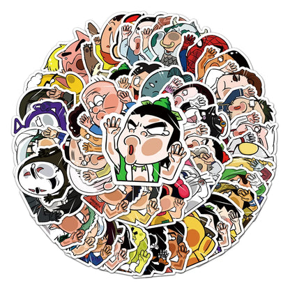 50PCS Cartoon Sticker Glass Series Graffiti Sticker Ceramic Cup Laptop Car Refrigerator Waterproof Sticker