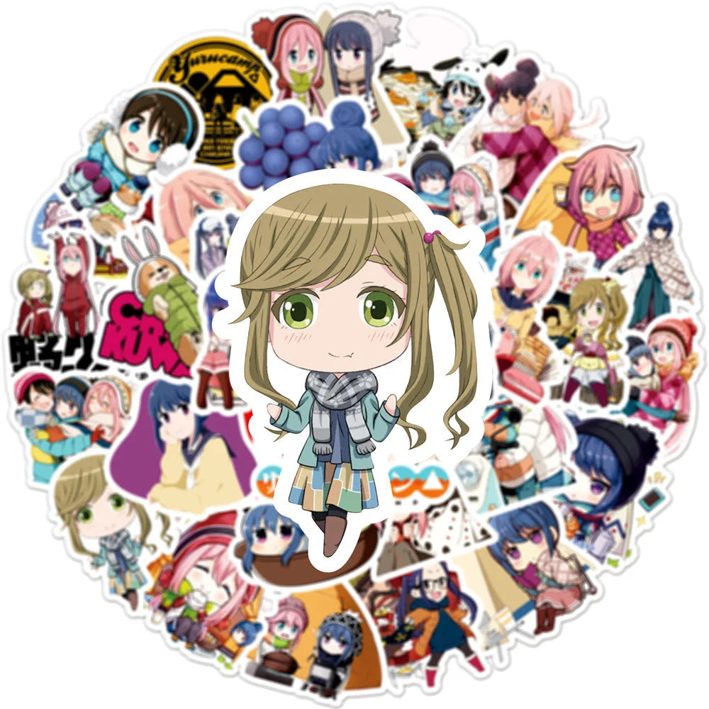 50PCS Riman Camping Cute Girl Graffiti Guitar Skateboard Luggage Notebook Waterproof Helmet Gift Toy Sticker