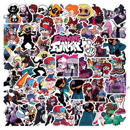 50PCS Friday Night Funkin Game Graffiti Waterproof Sticker Suitcase Notebook Refrigerator SkateboardStationeryBox