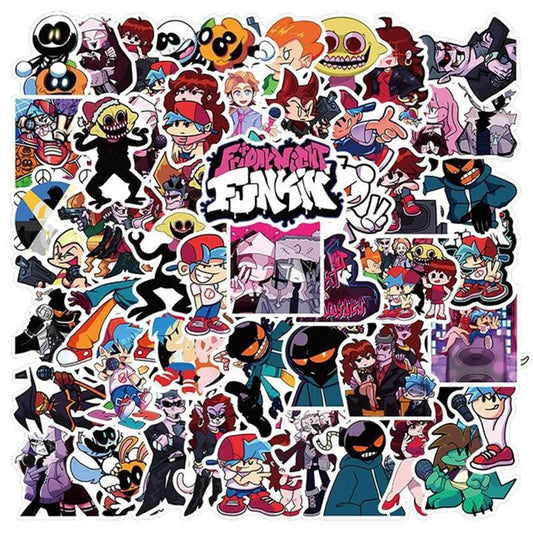 50PCS Friday Night Funkin Game Graffiti Waterproof Sticker Suitcase Notebook Refrigerator SkateboardStationeryBox