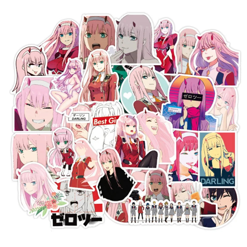 50PCS Cute Anime National Team Graffiti Water Trolley Case Notebook Sticker Graffiti Car Decoration