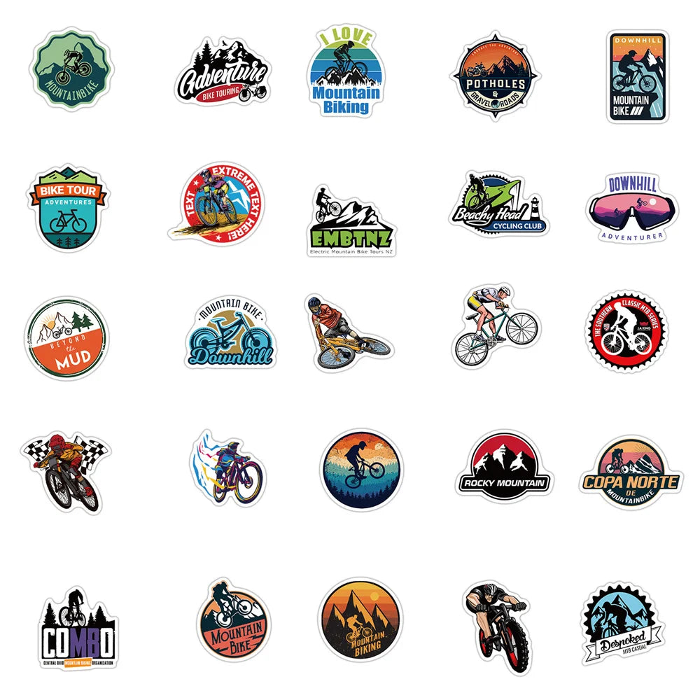 50PCS Outdoor Mountain Bike Graffiti Stickers Personalized Decoration Luggage Motorcycle Body Helmet Stickers