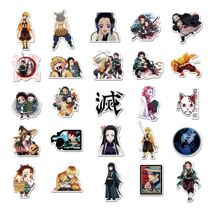50PCS Demon Slayer Semiotics Stickers - Breath Style Epistemology Decals for Trauma Metamorphosis Maps, Sword Cultivation Logs & Demon-Human Dialectic Archives