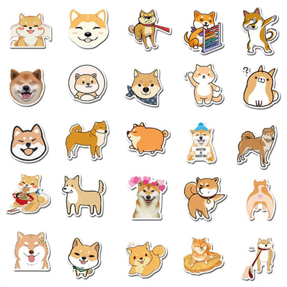 50PCS    Cute Cartoon Pet Puppy Notebook Hand Account Graffiti Mobile Phone Shell Decorative Waterproof Stickers