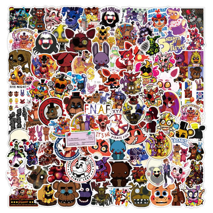 50PCS Teddy Bear's Five Night Harem Graffiti Sticker Notebook Skateboard Suitcase Waterproof Sticker Custom