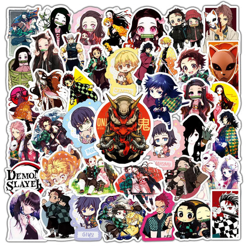 50PCS Animation Ghost Killing Blade Graffiti Waterproof Sticker Suitcase Notebook Refrigerator SkateboardWaterCup