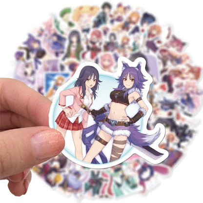 50PCS Cartoon Japanese anime princess Link series decorative style graffiti stickers, personalized, fashionable and creative DIY exquisite decorative decals, suitable for cups, helmets, skateboards and popular sticker toys