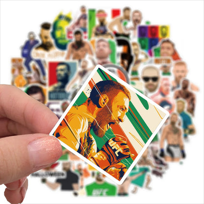 50PCS Fighter Conor McGregor Graffiti Stickers Personalized Fashion Creative Trend DIY Exquisite Decorative Decals for Cups Helmets Skateboards Popular Stickers Toys