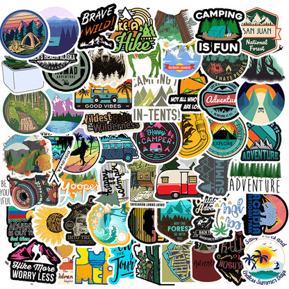 50PCS Mountain Exploration National Park Graffiti Stickers Perfect for Suitcases, Skateboards, Water Bottles, Helmets, Guitars, and Stationery Boxes Exquisite DIY Desktop Decor Decals