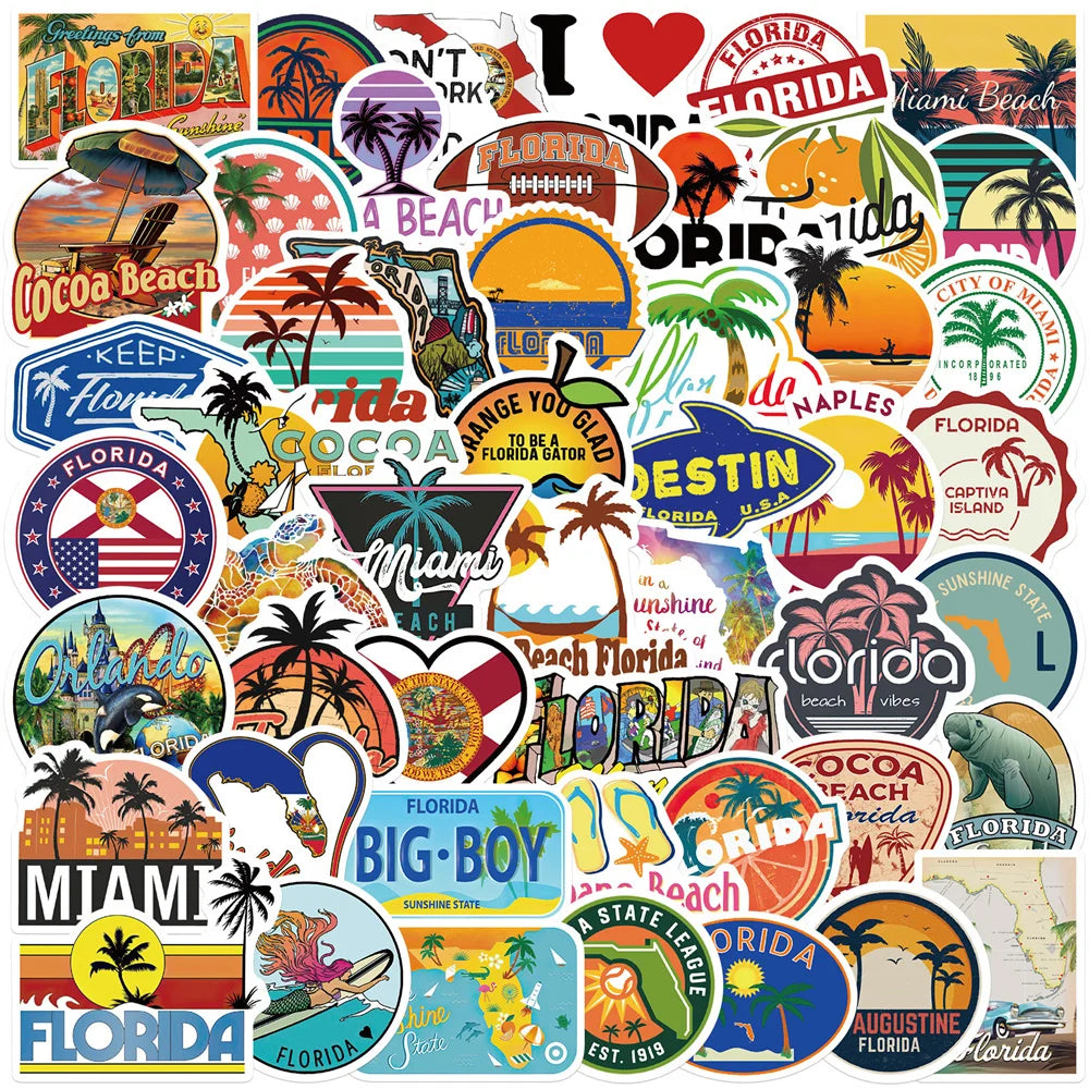 50PCS Classic Logo Personality Graffiti Laptop Guitar Motorcycle Luggage Skateboard Bike Waterproof Sticker