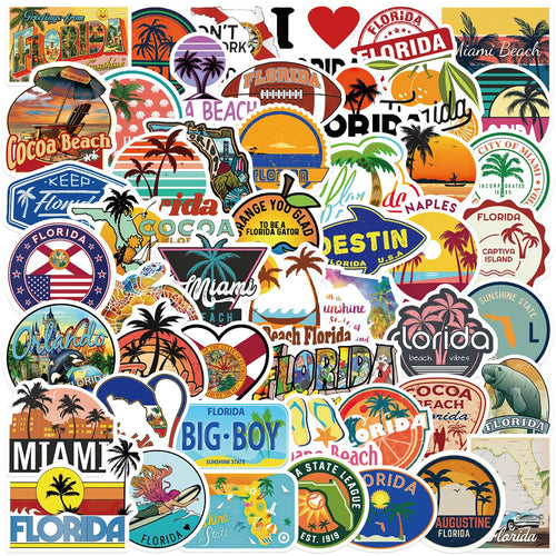 50PCS Classic Logo Personality Graffiti Laptop Guitar Motorcycle Luggage Skateboard Bike Waterproof Sticker