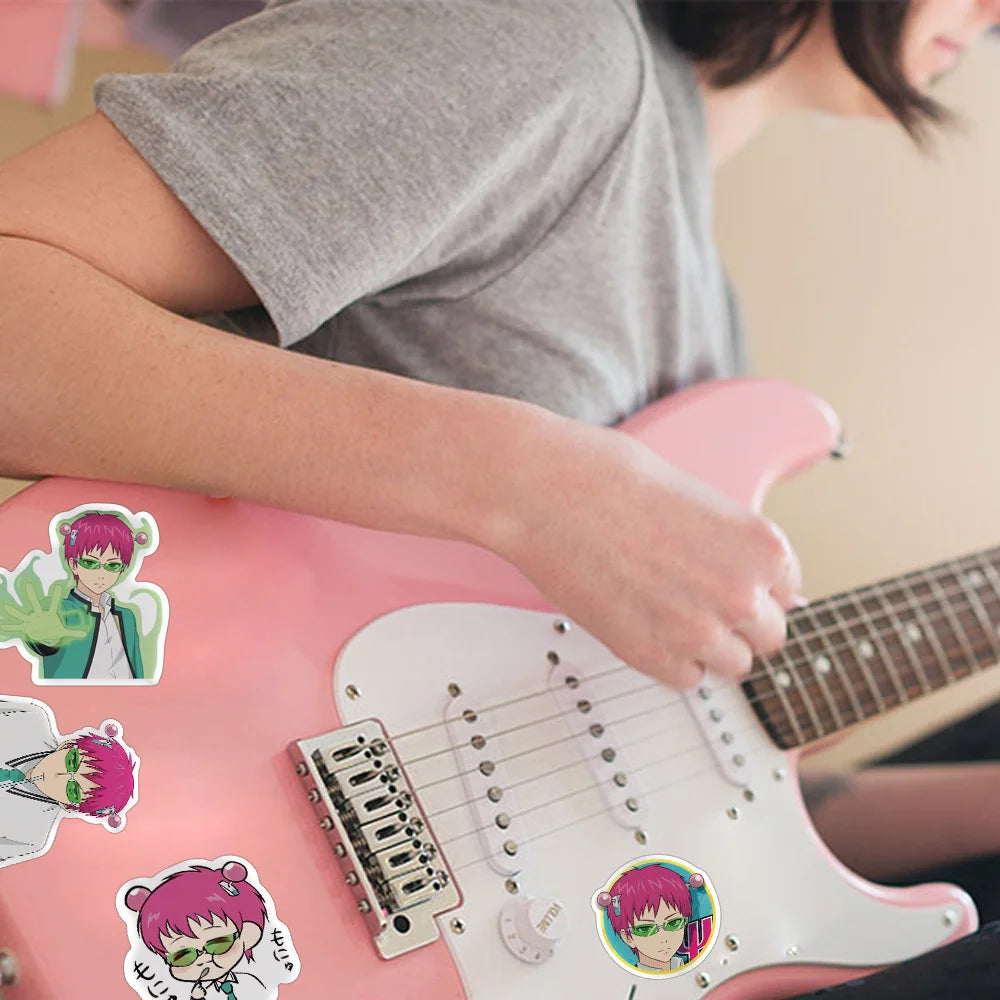 50PCS cartoon Japanese manga Kiki Namio character series decorative style graffiti stickers, personalized, fashionable and creative DIY beautiful decorative decals suitable for cups, helmets, skateboards and popular sticker toys