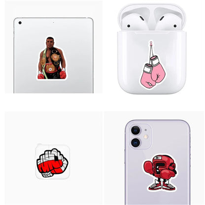 50PCS Boxing Match Muscle Strength Sticker Notebook Trolley Case Bike Scooter Waterproof Graffiti Gift Toy Sticker
