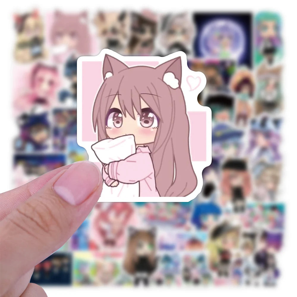 50PCS Cartoon Game Gacha Life Gacha Life Laptop Luggage Sticker Waterproof Graffiti Sticker