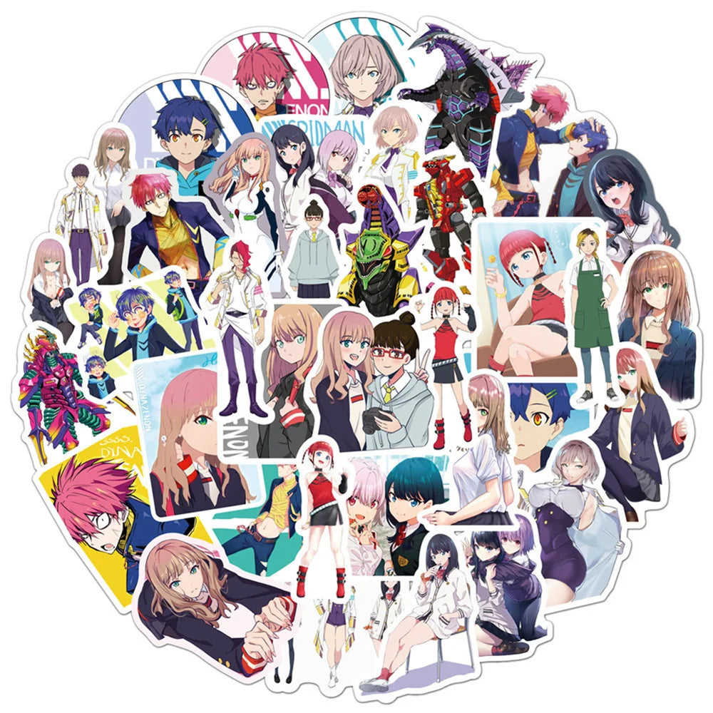 50PCS cartoon animation cute character decorative style graffiti stickers, personalized, fashionable and creative trend DIY exquisite decorative decal cups, helmets, skateboard popular sticker toys
