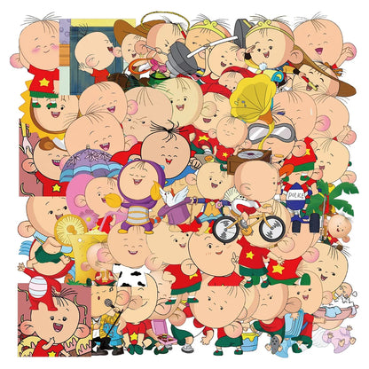 50PCS Big Ear Tutu Cartoon Animation Sticker Sticker Scrapbook Notebook Luggage Guitar Phone Toy Sticker