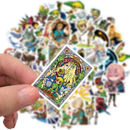 50PCS Zelda Legend Graffiti Waterproof Sticker Suitcase Notebook Mobile Phone Refrigerator Children's Skateboard