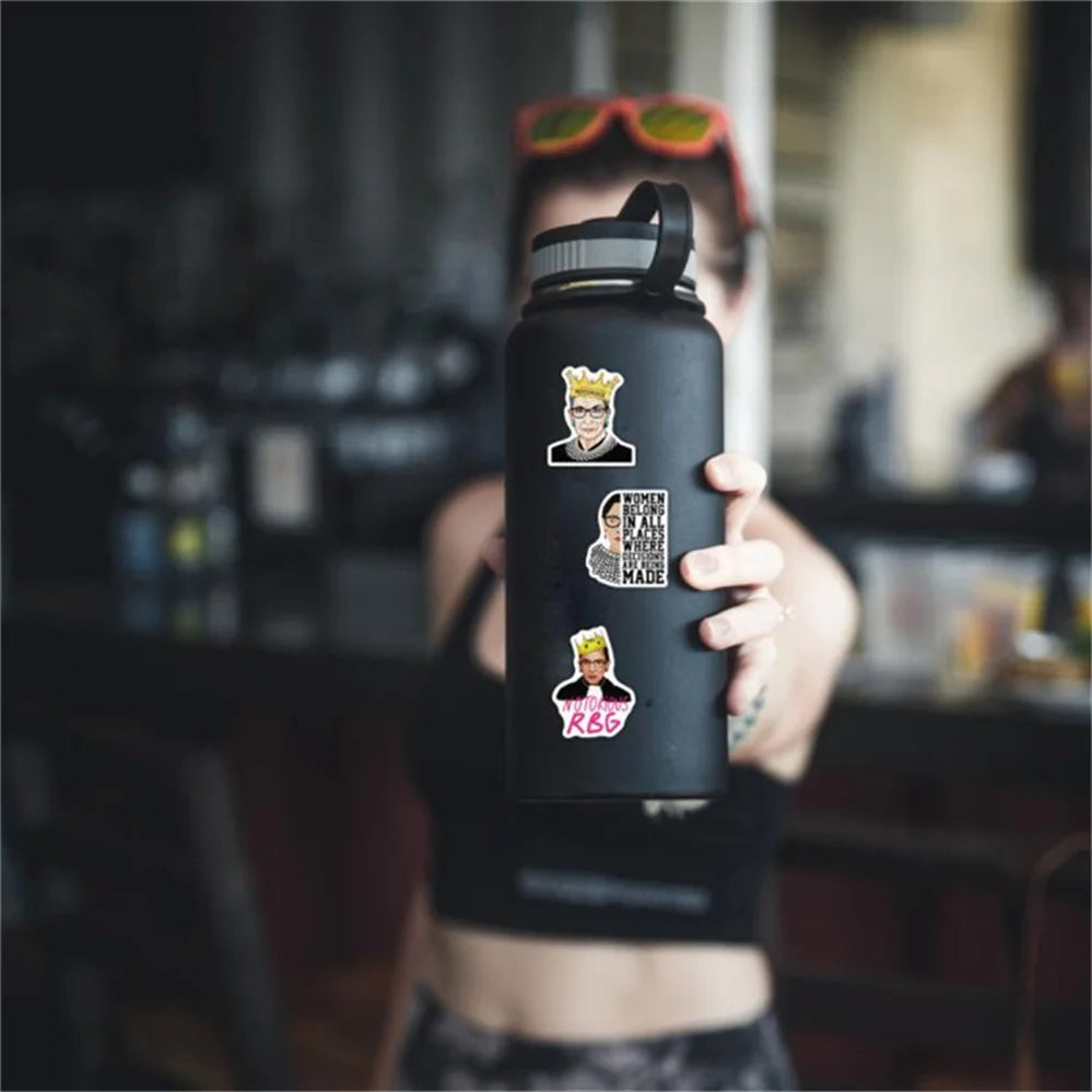 50 pieces of cartoon female judge character graffiti stickers, personalized DIY trolley, mobile phone case, laptop, notebook, decorative waterproof sticker toys