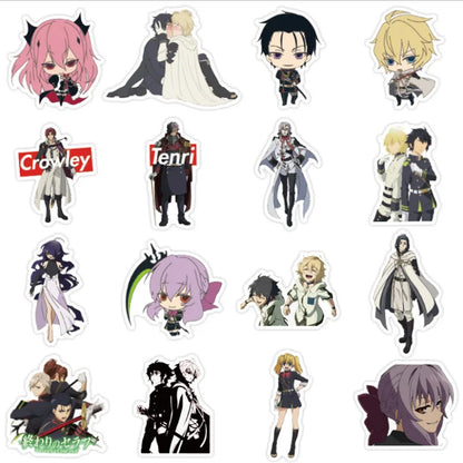 50PCS cartoon post-apocalyptic six-winged Angel Japanese anime graffiti stickers, personalized DIY luggage, luggage guitar, car decoration sticker toys