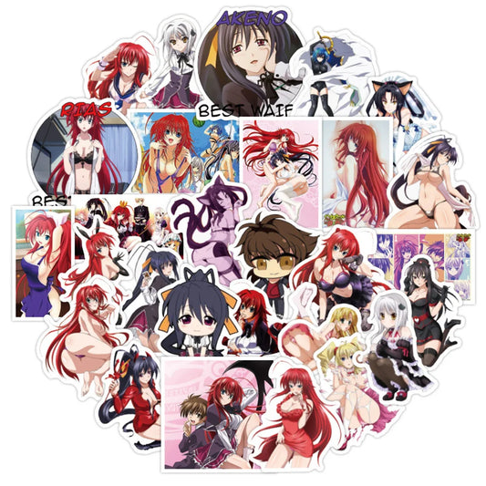 50PCS Devil High School DXD Graffiti Sticker Cartoon Waterproof Sunscreen Notebook Trolley Box Sticker Riman Series