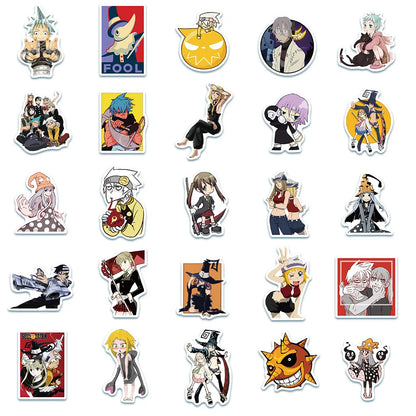 50PCS Anime Soul Eater Character Graffiti Sticker Decoration Luggage Motorcycle Case Laptop Waterproof Toy