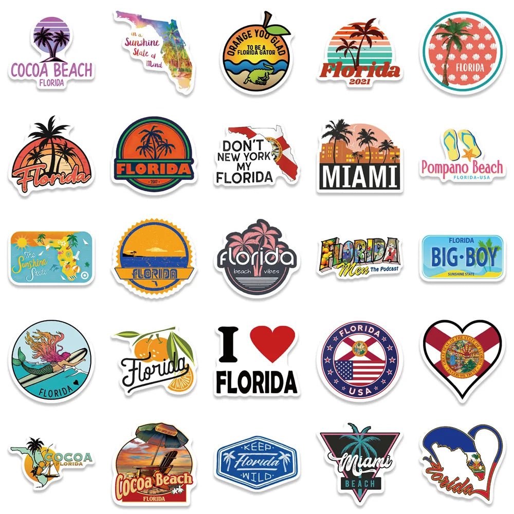 50PCS Classic Logo Personality Graffiti Laptop Guitar Motorcycle Luggage Skateboard Bike Waterproof Sticker