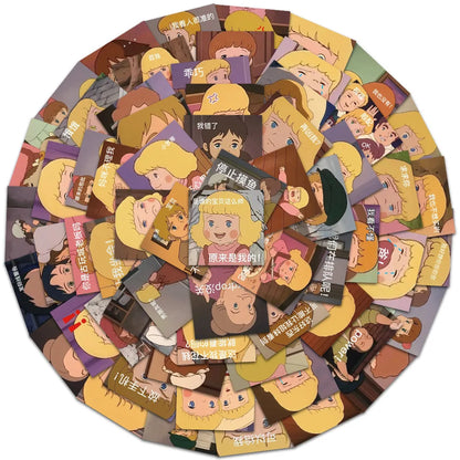 50PCS  CartoonPrincess Sarah Expression Pack Personality Decoration Graffiti Waterproof Sticker Skateboard Helmet