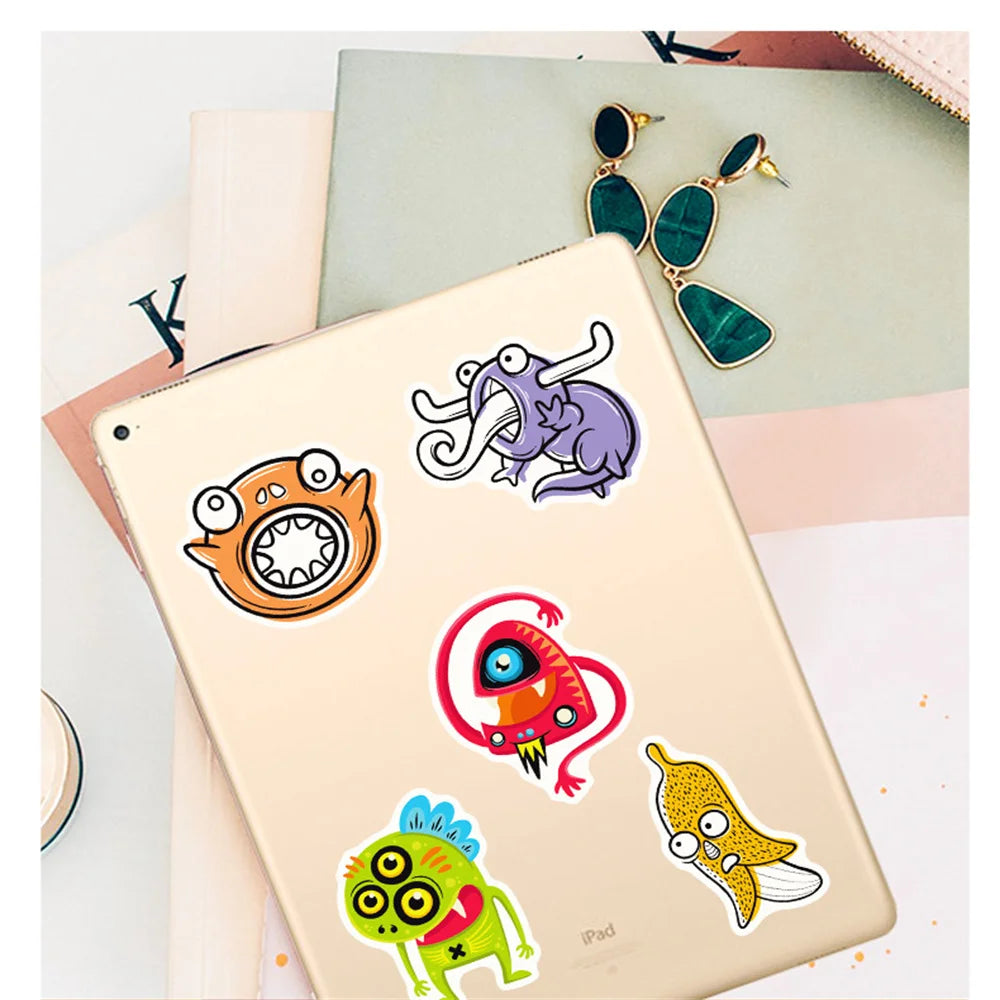 50PCS Little Monster Personality Cartoon Anime Graffiti Stickers Laptop Phone Case Bicycle Guitar Sticker