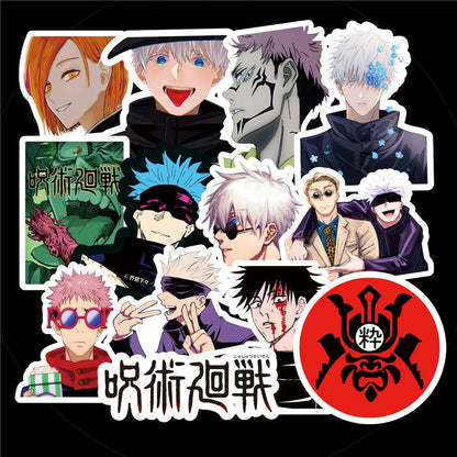 50PCS cartoon Japanese anime Jujutsu Kaisen graffiti stickers, personalized DIY motorcycle luggage, laptop, mobile phone waterproof decorative sticker toys