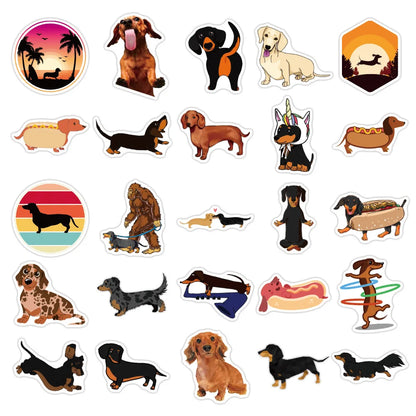 50PCS Cartoon Pet Dog Sticker Graffiti Laptop Guitar Motorcycle Luggage Skateboard Bike Waterproof Sticker
