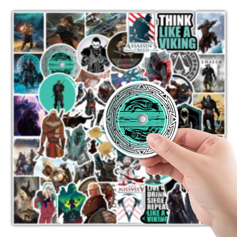50PCS New Hot Character Shooting Game Graffiti Decoration Mobile Phone Notebook Waterproof Stickers