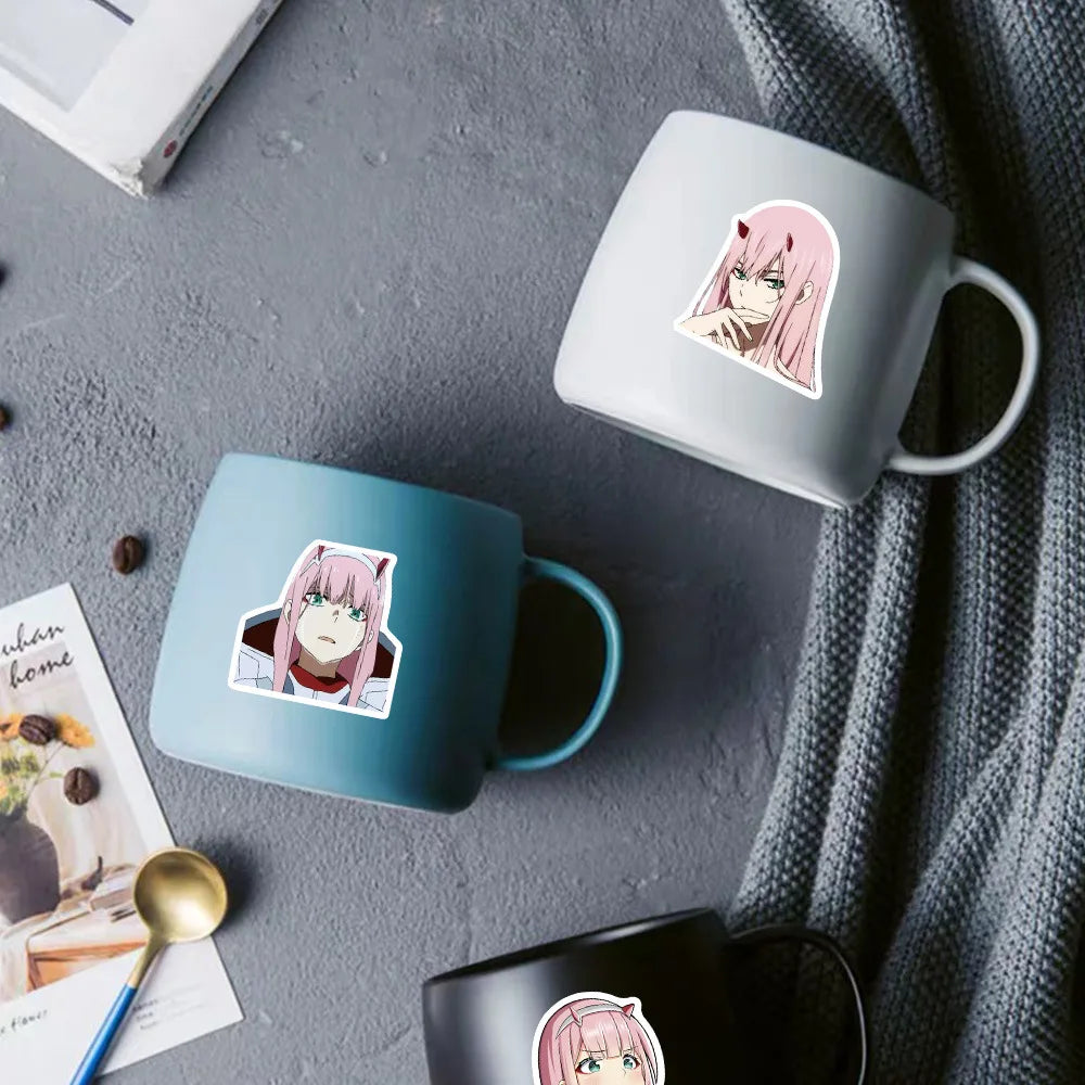 50PCS   CuteAnime National Team Guitar Trunk Water Cup Decoration Sticker Graffiti Waterproof