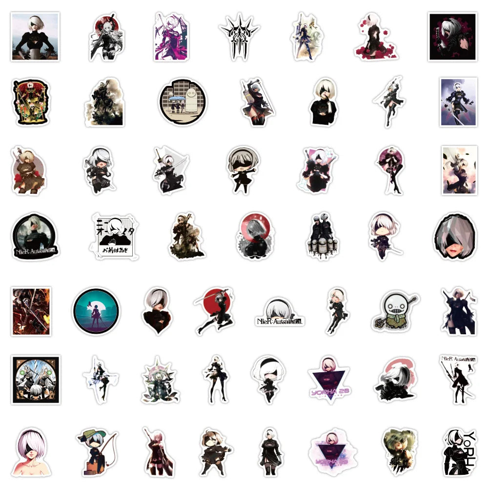 50PCS Mechanical Era Cartoon Game Graffiti Sticker Car Phone Computer Trunk Water Cup Sticker